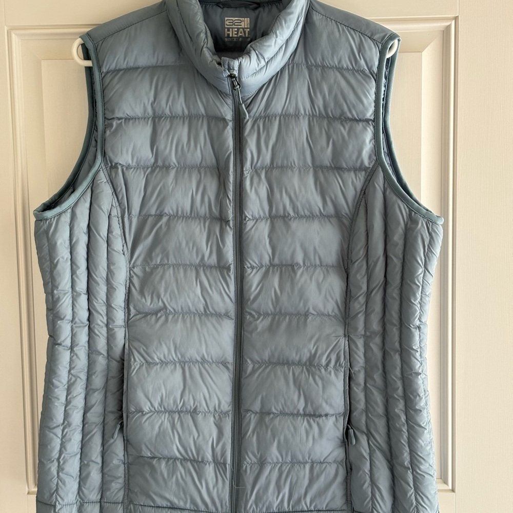 32 Degrees Light Blue Quilted Vest